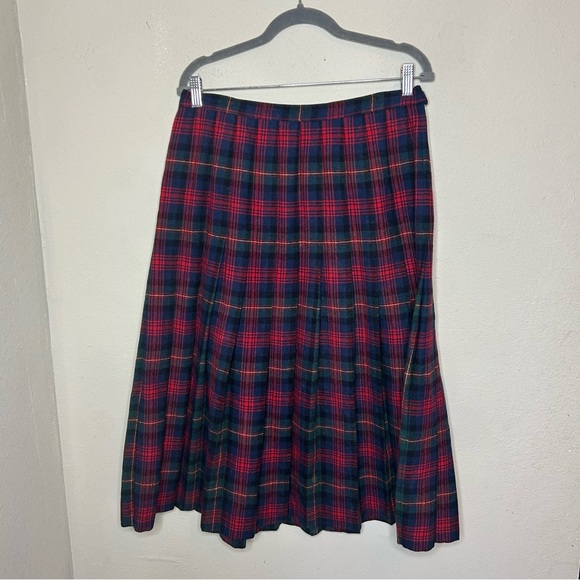 Vintage Pendleton Authentic MacLellan Tartan Midi A-Line Skirt Pleated - Picture 1 of 6